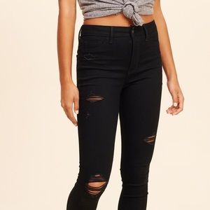 Distressed black jeans